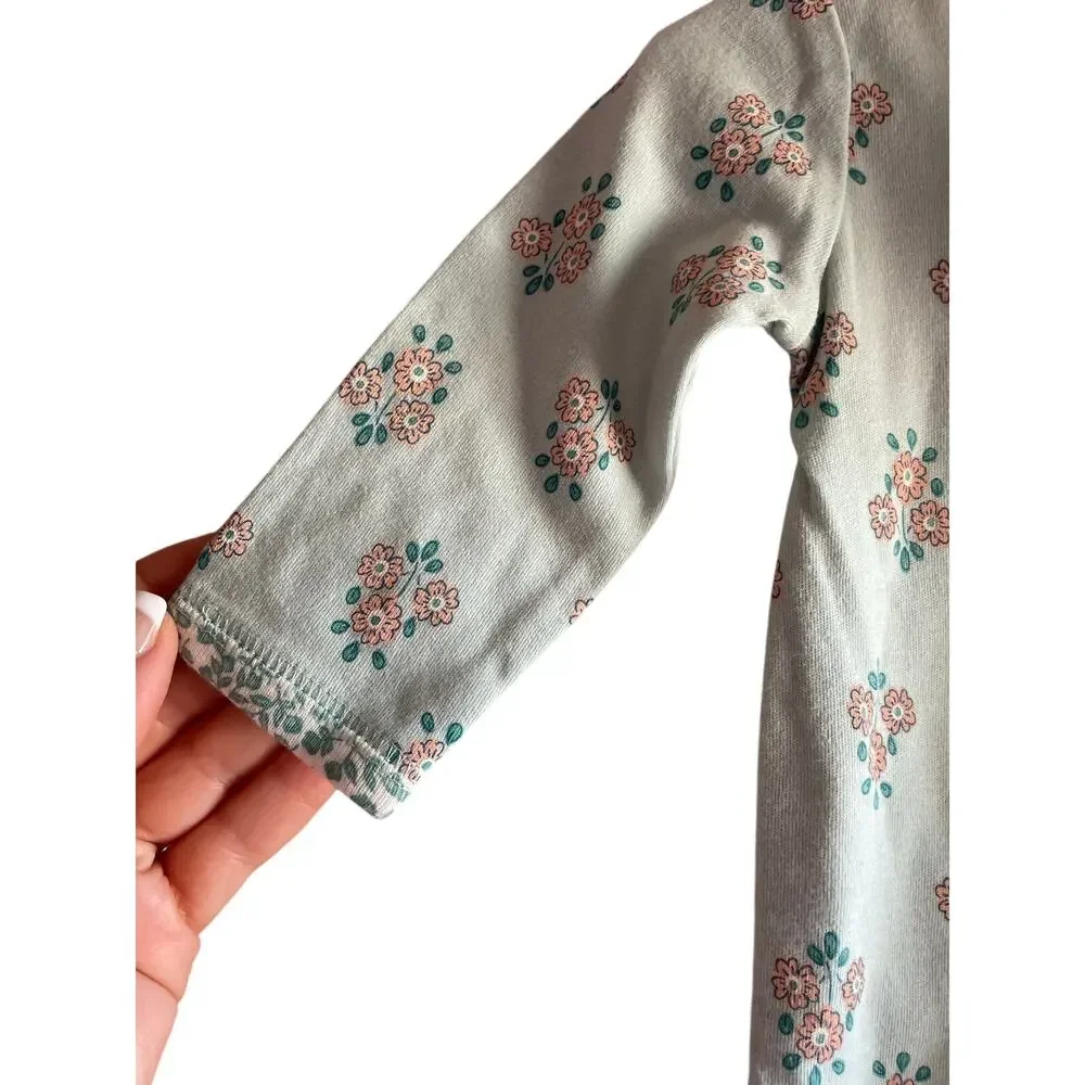 NWT! Baby Girl Mint Green Floral Onesie 3 Months
